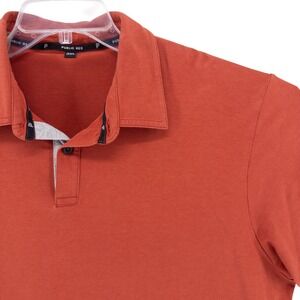 Public Rec Men's 2XL‎ Go To Polo Shirt Rust Orange Athletic Stretch Pima Blend